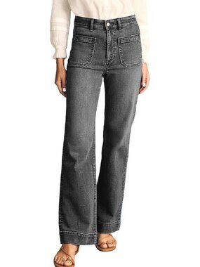 Chic High-Waisted Wide Leg Jeans for Women | Trendy Denim Pants, Stylish Fit